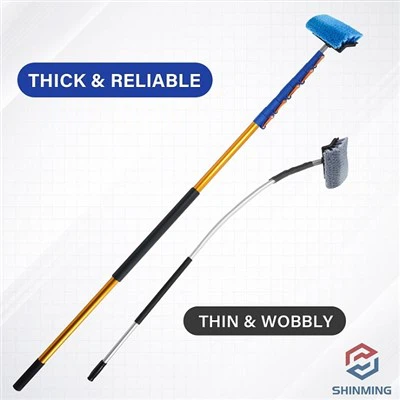 Szczotka samochodowa z słupem teleskopowym